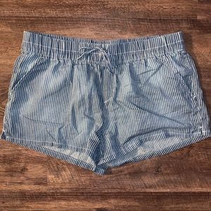 blue & white striped shorts (size 11)